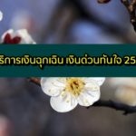 บริการเงินฉุกเฉิน เงินด่วนทันใจ 2563