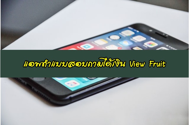 หาเงินผ่านแอพ View Fruit แอพตอบแบบสอบถาม 2020