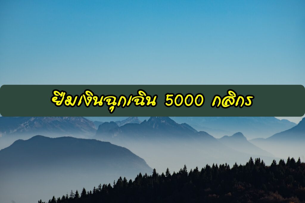 ยืมเงินฉุกเฉิน 5000 ด่วน