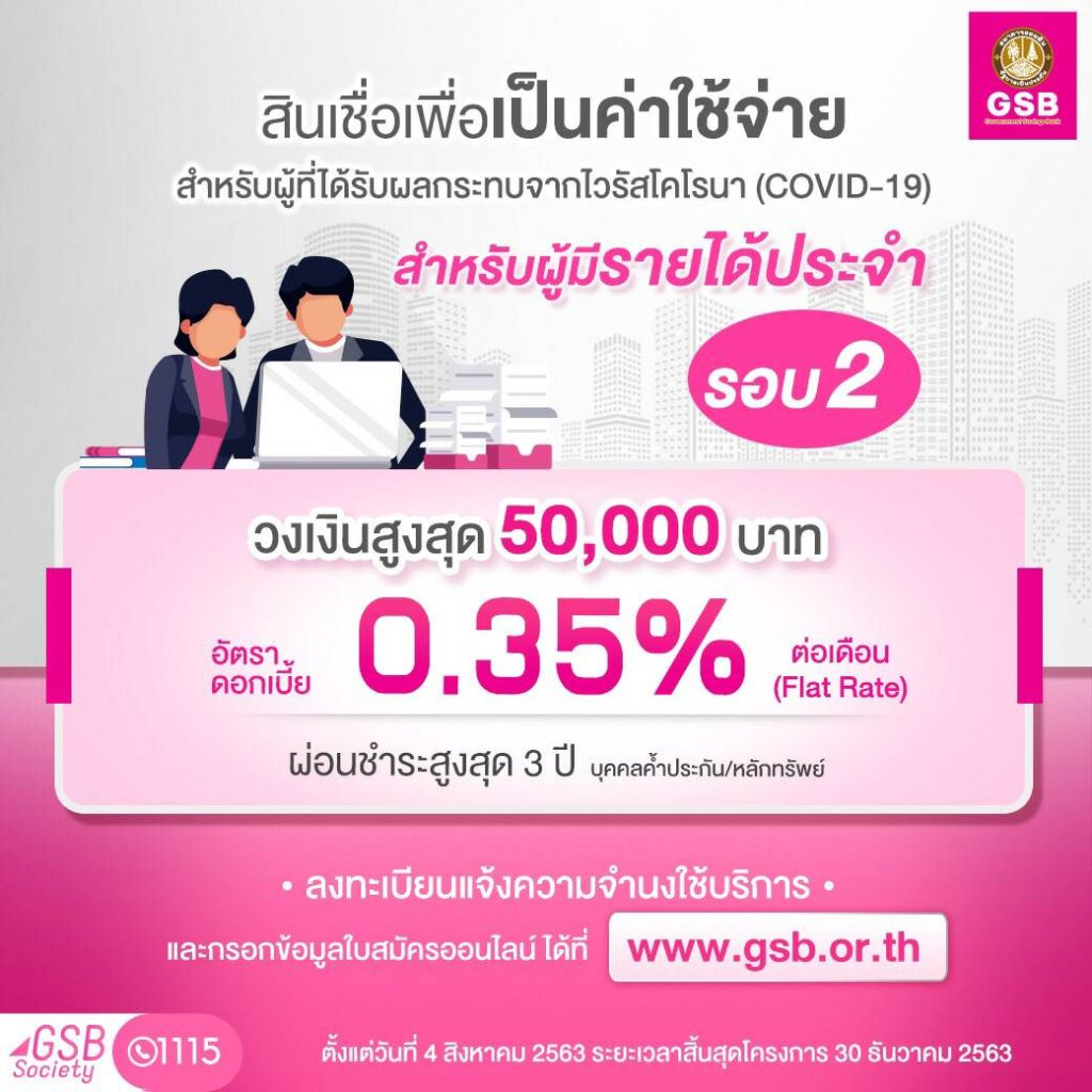 ยืมเงิน 50000 ด่วน ออมสิน กู้เงินออมสิน สินเชื่อเพื่อเป็นค่าใช้จ่าย 2563 