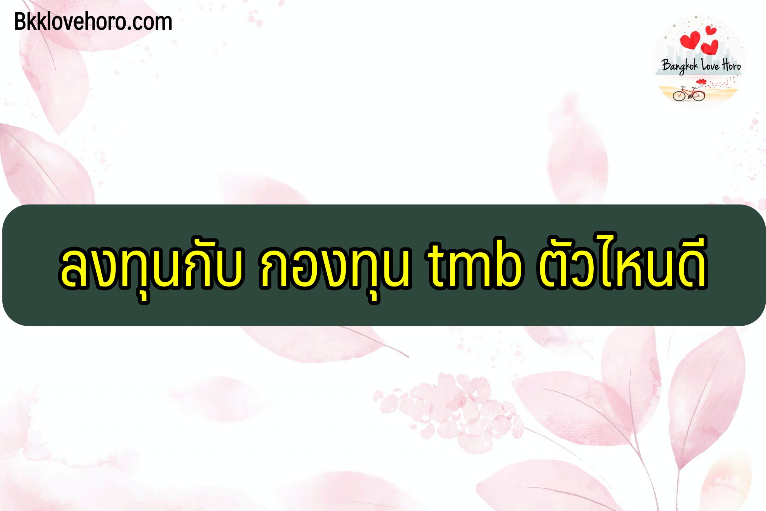 กองทุน tmb ตัวไหนดี 2564