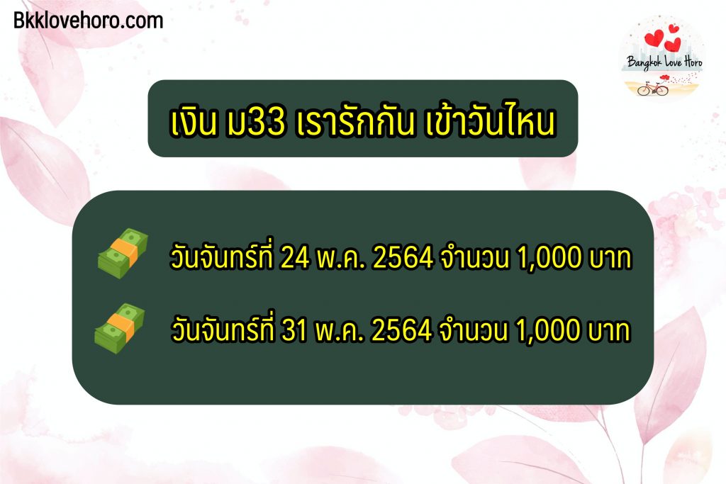 ม33เรารักกันเงินเข้าวันไหน