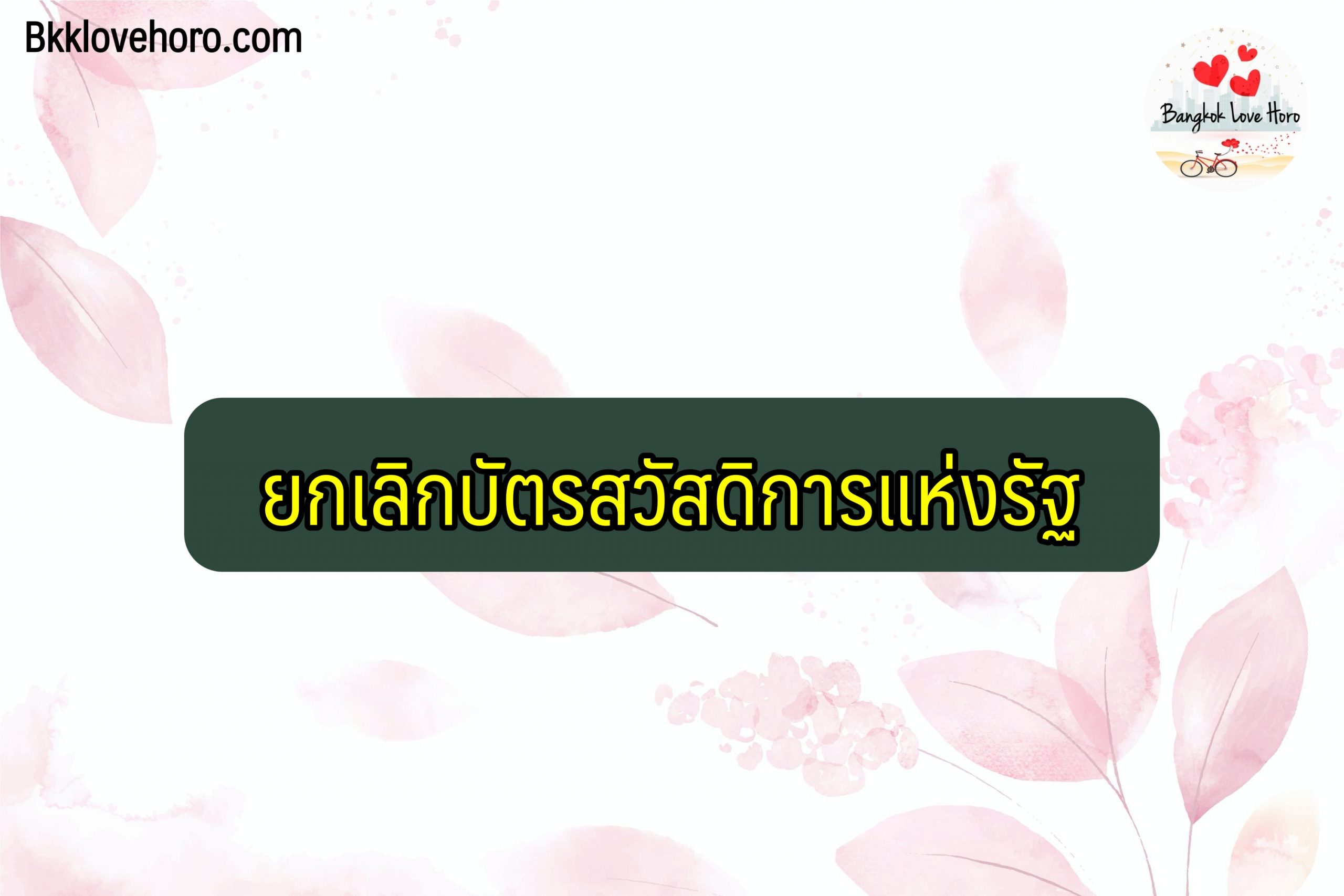 ยกเลิกบัตรสวัสดิการแห่งรัฐ (บัตรคนจน) ออนไลน์ 2564 ที่ไหน ทำยังไง