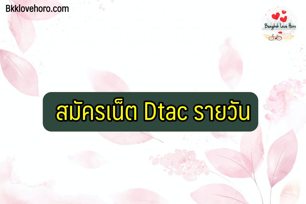 สมัครเน็ต dtac รายวัน2565