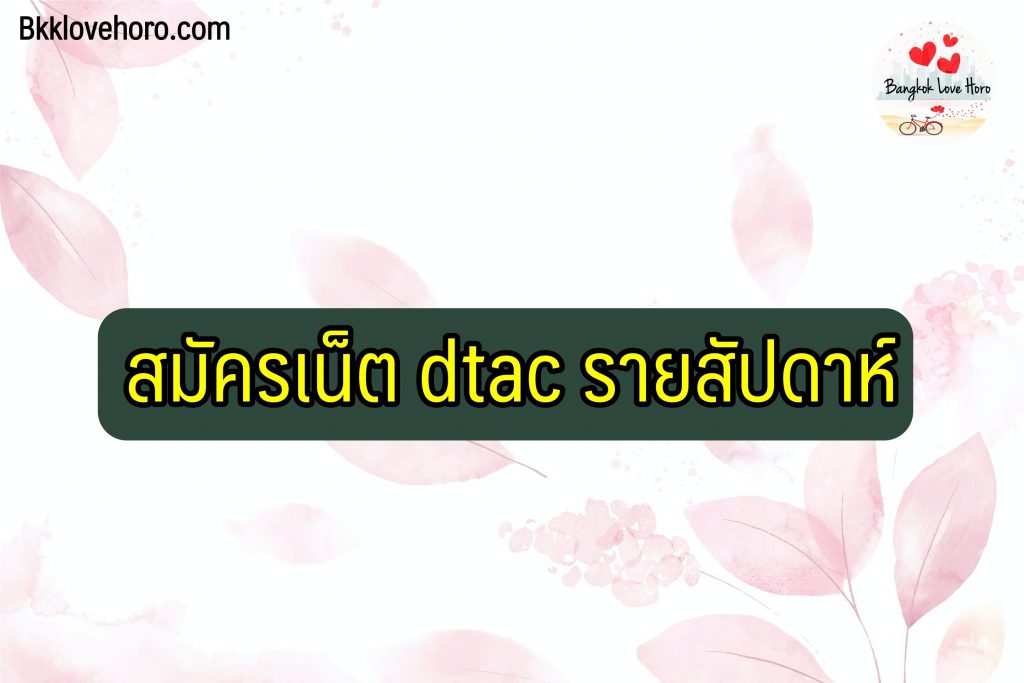 สมัครเน็ต dtac รายวัน/ รายเดือน/ รายสัปดาห์ 2565