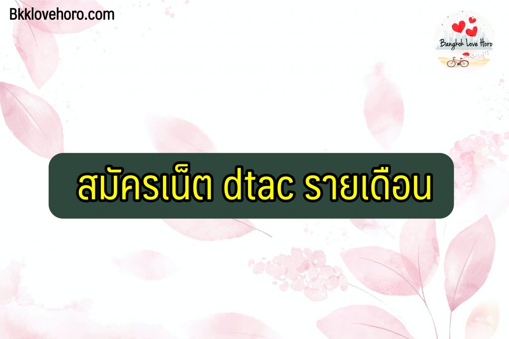 สมัครเน็ต dtac รายเดือน