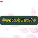 เช็คเครดิตบูโรออนไลน์ฟรี กรุงไทย 2564