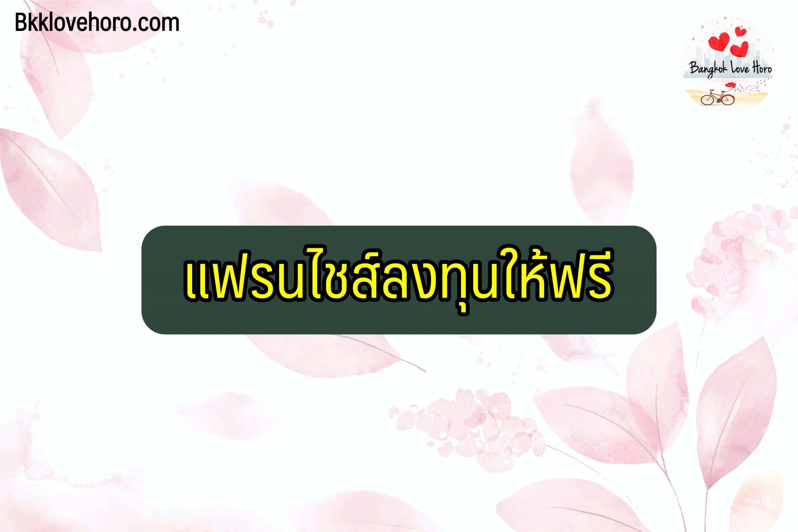 แฟรนไชส์ลงทุนให้ฟรี