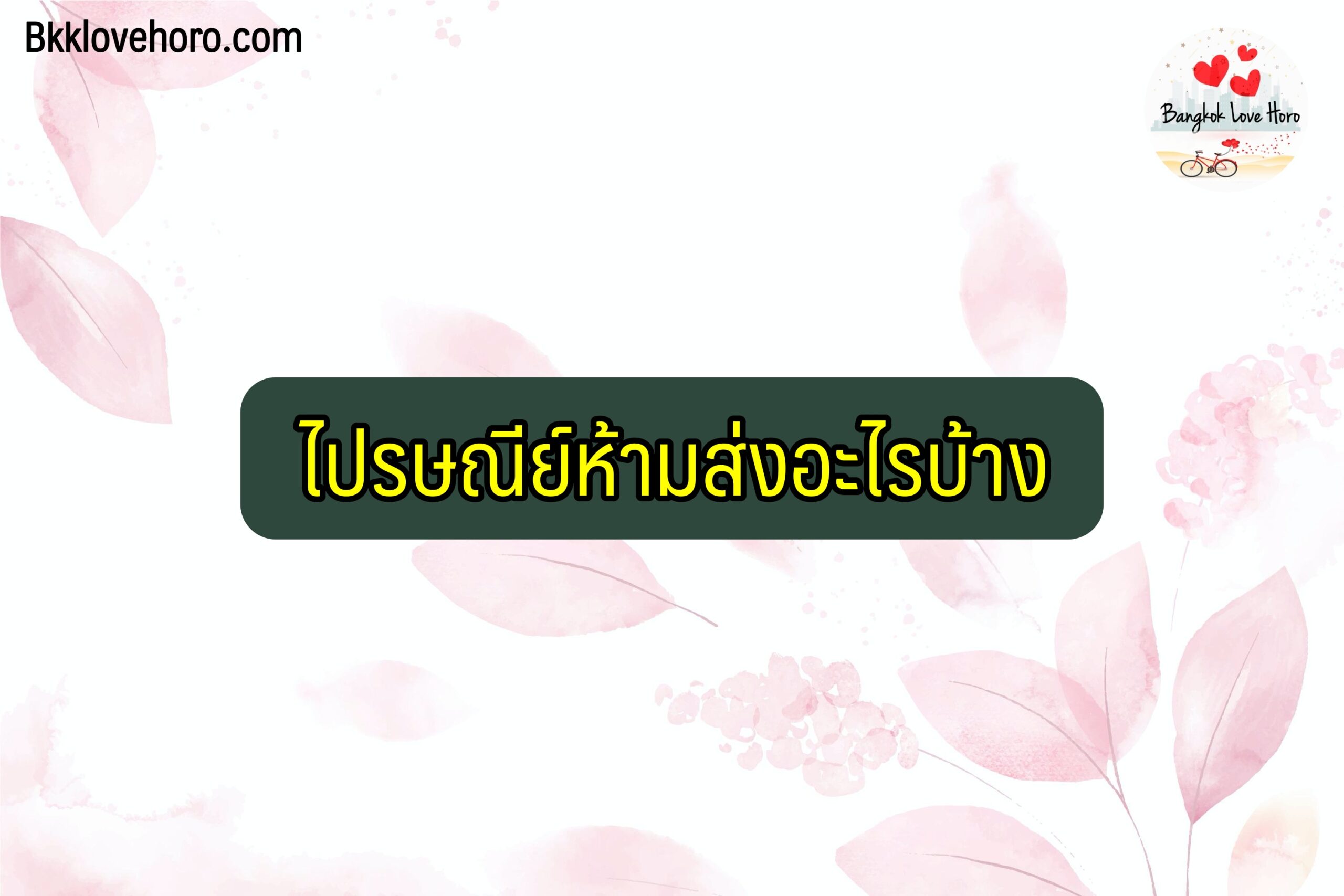 ไปรษณีย์ห้ามส่งอะไรบ้าง และการประกันสินค้ากับไปรษณีย์