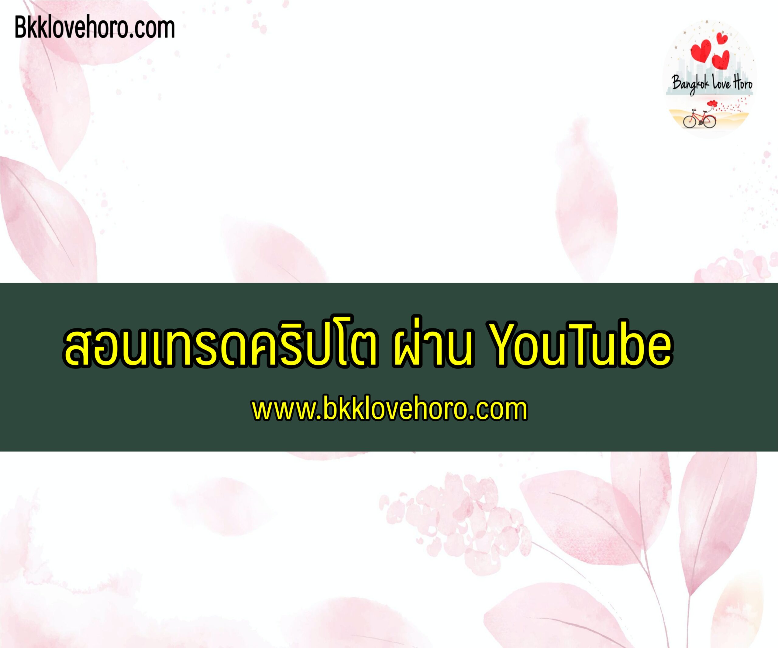 สอนเทรดคริปโต มือใหม่ ผ่าน Youtube ช่องไหนบ้าง