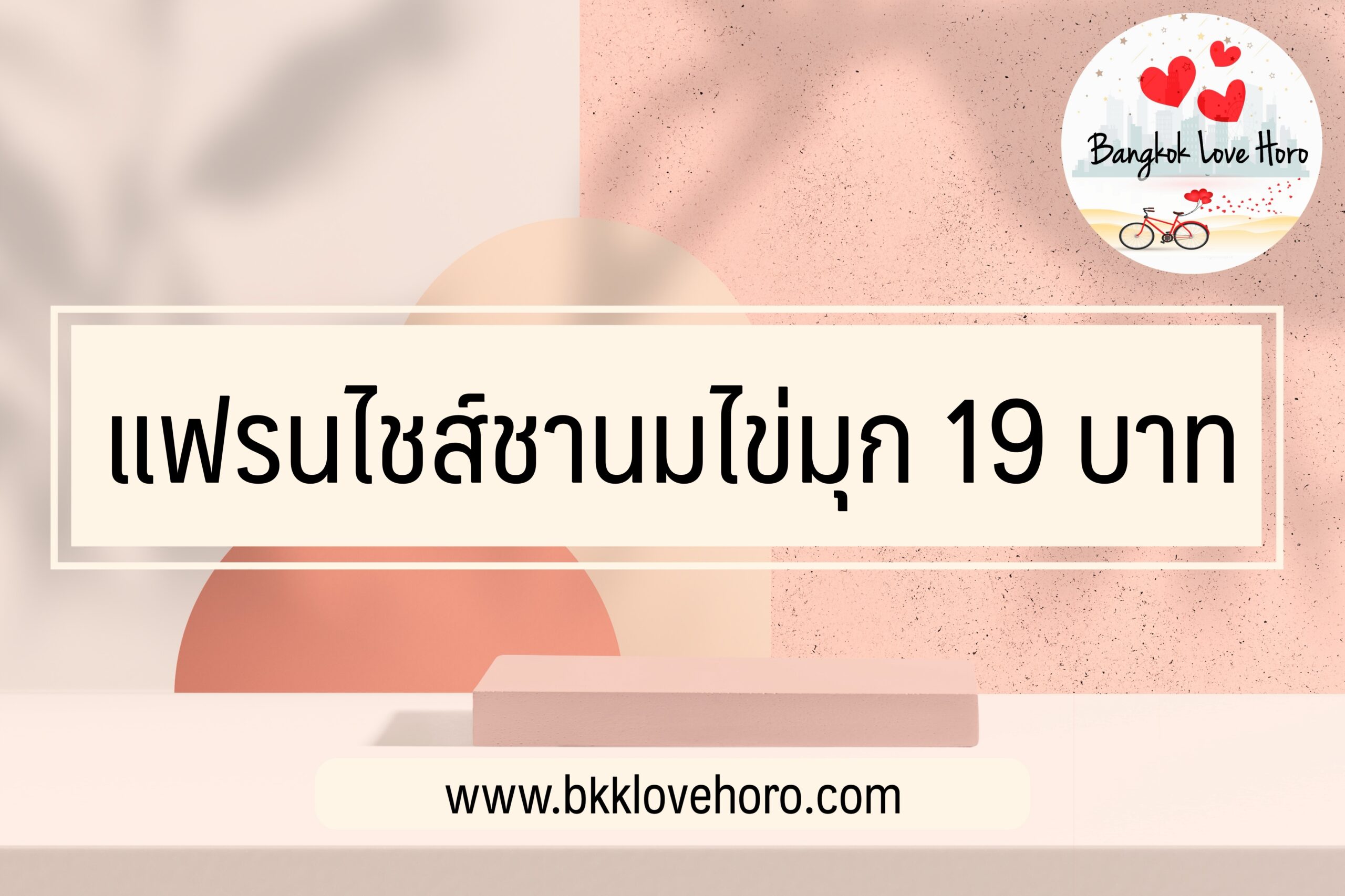 แฟรนไชส์ชาไข่มุก 19 บาท