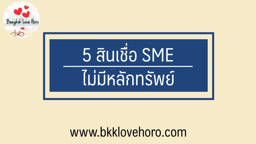 สินเชื่อ SME ไม่มีหลักทรัพย์