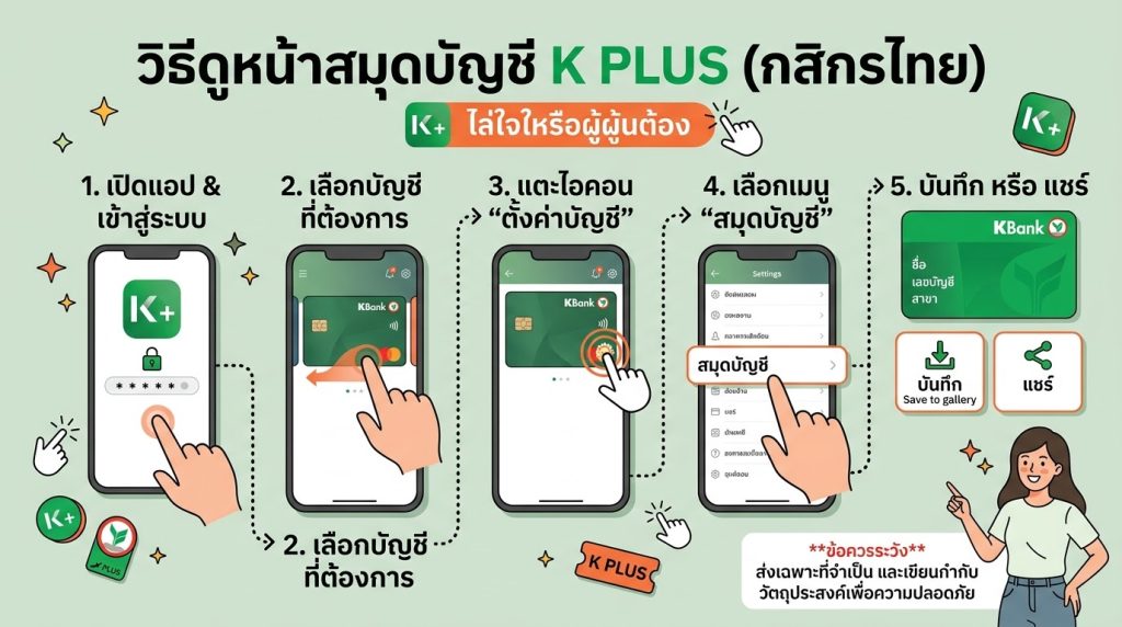 วิธีดูหน้าสมุดบัญชีในแอพกสิกร อัพเดตล่าสุด 2569