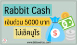 แรบบิท แคช ยืมเงิน 5000 ด่วน ไม่เช็คบูโร