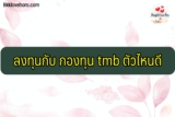 กองทุน tmb ตัวไหนดี 2565